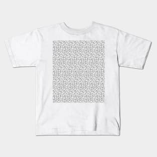 Light Grey White Leopard Skin Cheetah Print Kids T-Shirt